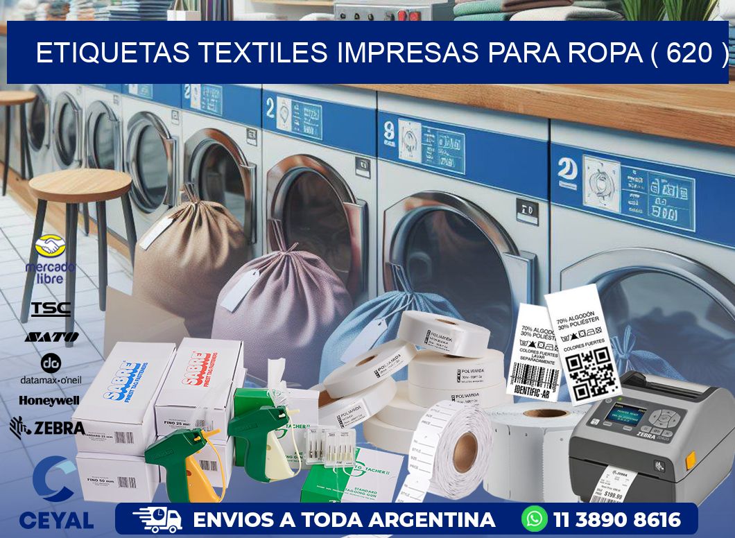 ETIQUETAS TEXTILES IMPRESAS PARA ROPA ( 620 )