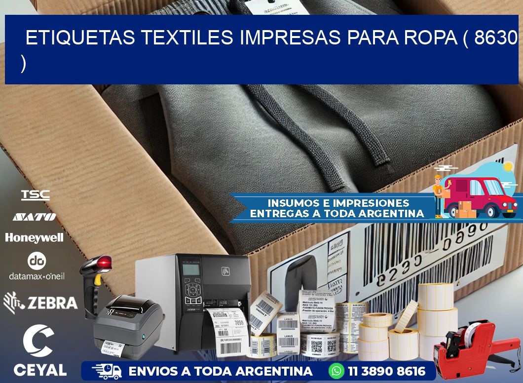 ETIQUETAS TEXTILES IMPRESAS PARA ROPA ( 8630 )