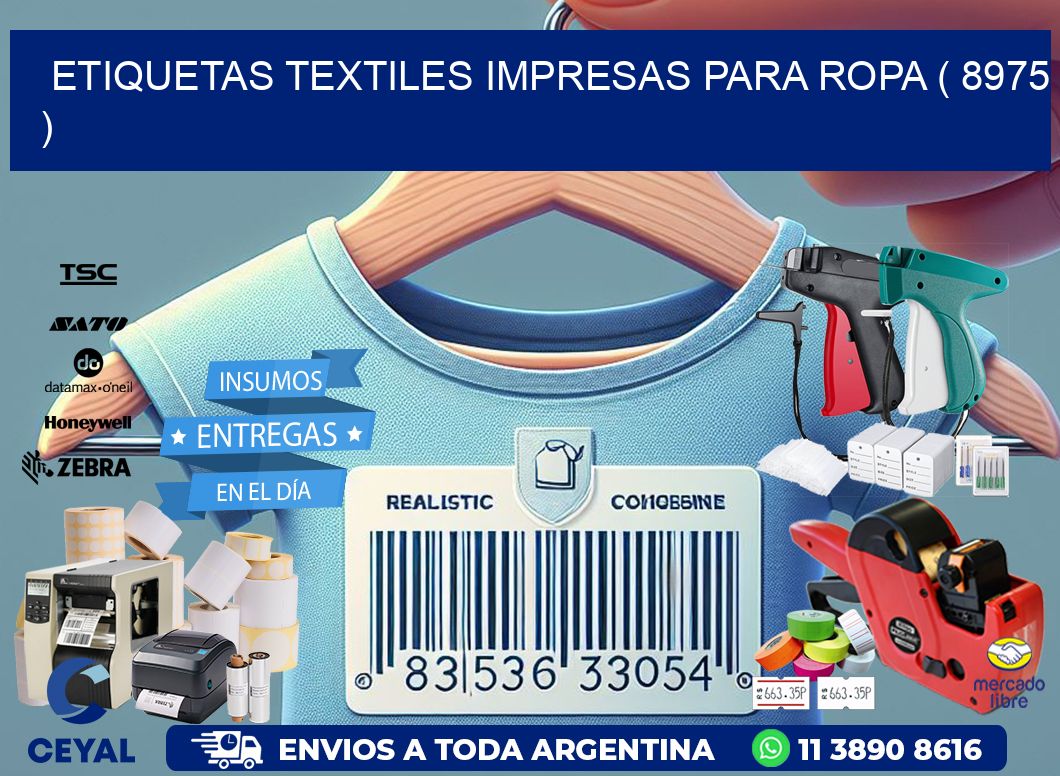 ETIQUETAS TEXTILES IMPRESAS PARA ROPA ( 8975 )