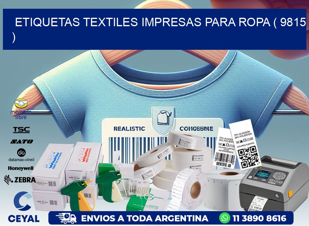 ETIQUETAS TEXTILES IMPRESAS PARA ROPA ( 9815 )