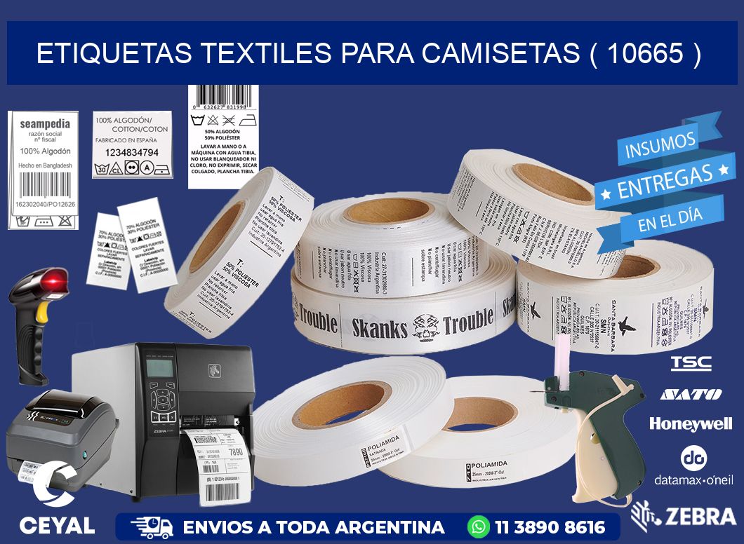 ETIQUETAS TEXTILES PARA CAMISETAS ( 10665 )