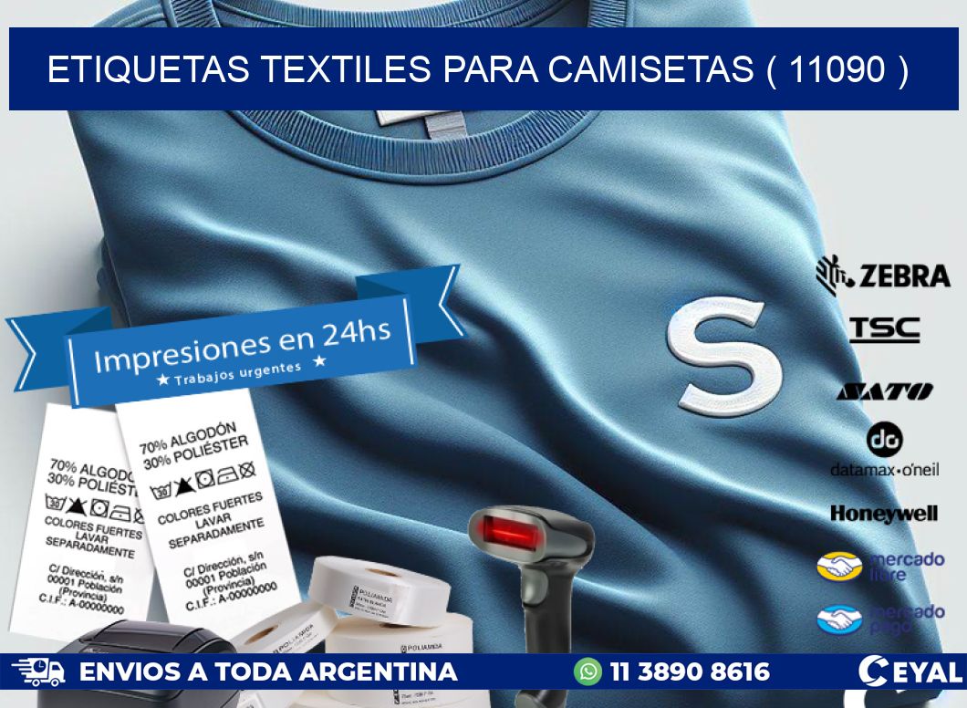 ETIQUETAS TEXTILES PARA CAMISETAS ( 11090 )