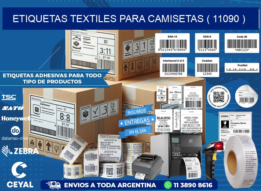 ETIQUETAS TEXTILES PARA CAMISETAS ( 11090 )