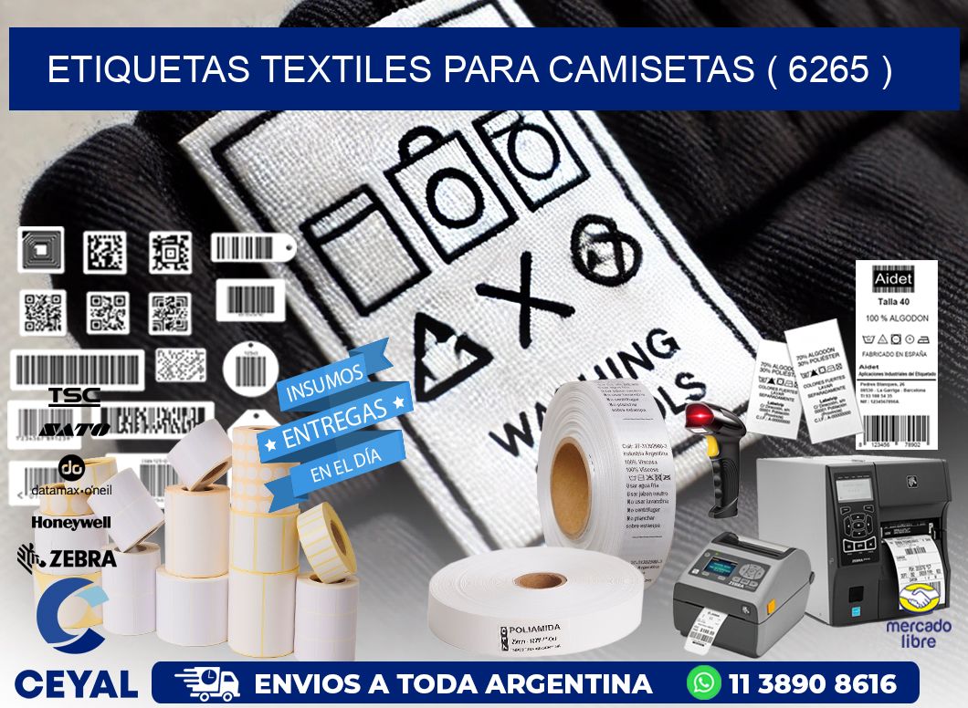ETIQUETAS TEXTILES PARA CAMISETAS ( 6265 )