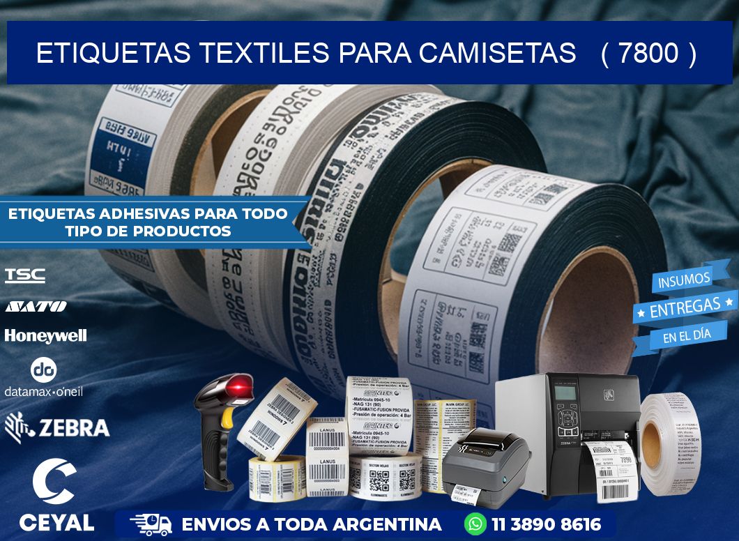 ETIQUETAS TEXTILES PARA CAMISETAS   ( 7800 )