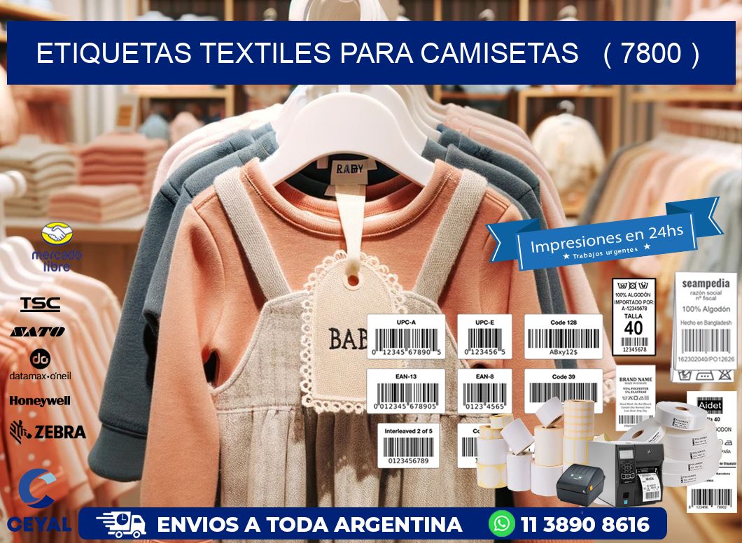 ETIQUETAS TEXTILES PARA CAMISETAS   ( 7800 )
