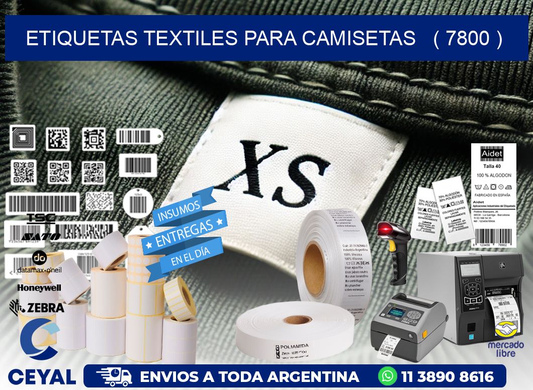 ETIQUETAS TEXTILES PARA CAMISETAS   ( 7800 )