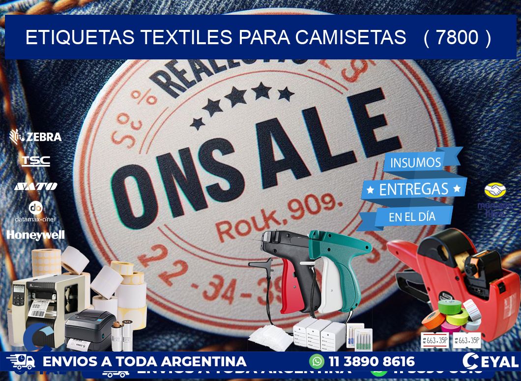 ETIQUETAS TEXTILES PARA CAMISETAS   ( 7800 )