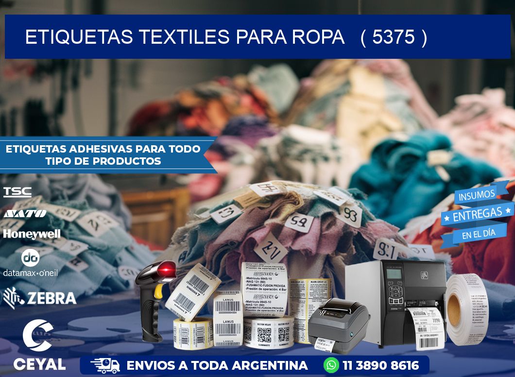 ETIQUETAS TEXTILES PARA ROPA   ( 5375 )