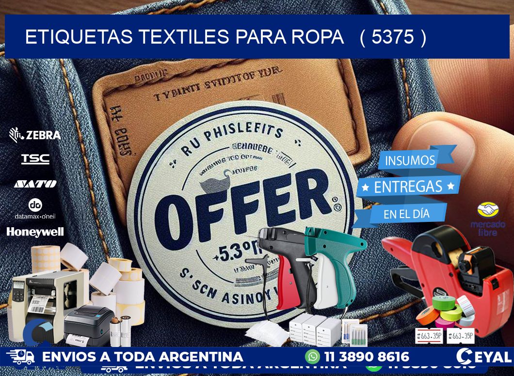 ETIQUETAS TEXTILES PARA ROPA   ( 5375 )