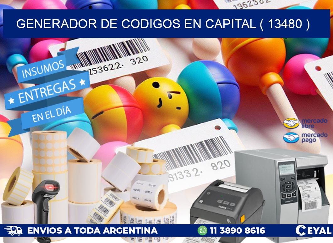 GENERADOR DE CODIGOS EN CAPITAL ( 13480 )