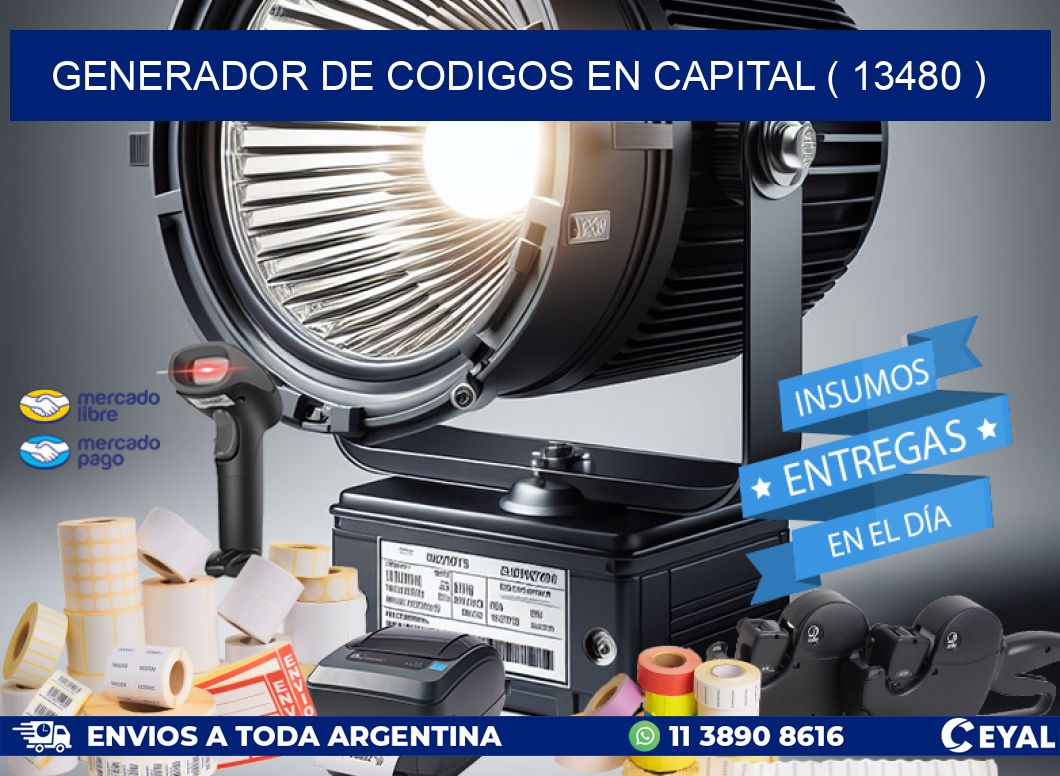 GENERADOR DE CODIGOS EN CAPITAL ( 13480 )
