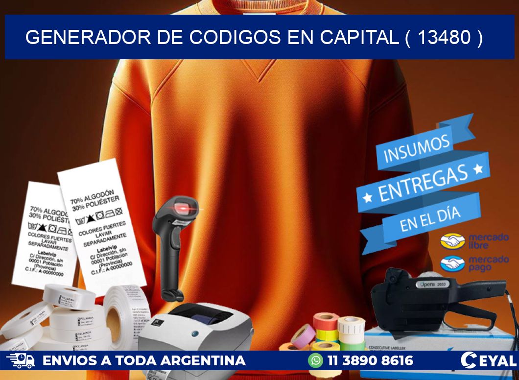 GENERADOR DE CODIGOS EN CAPITAL ( 13480 )
