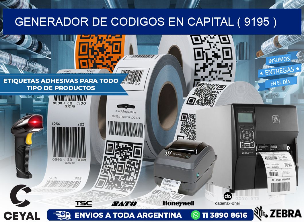 GENERADOR DE CODIGOS EN CAPITAL ( 9195 )