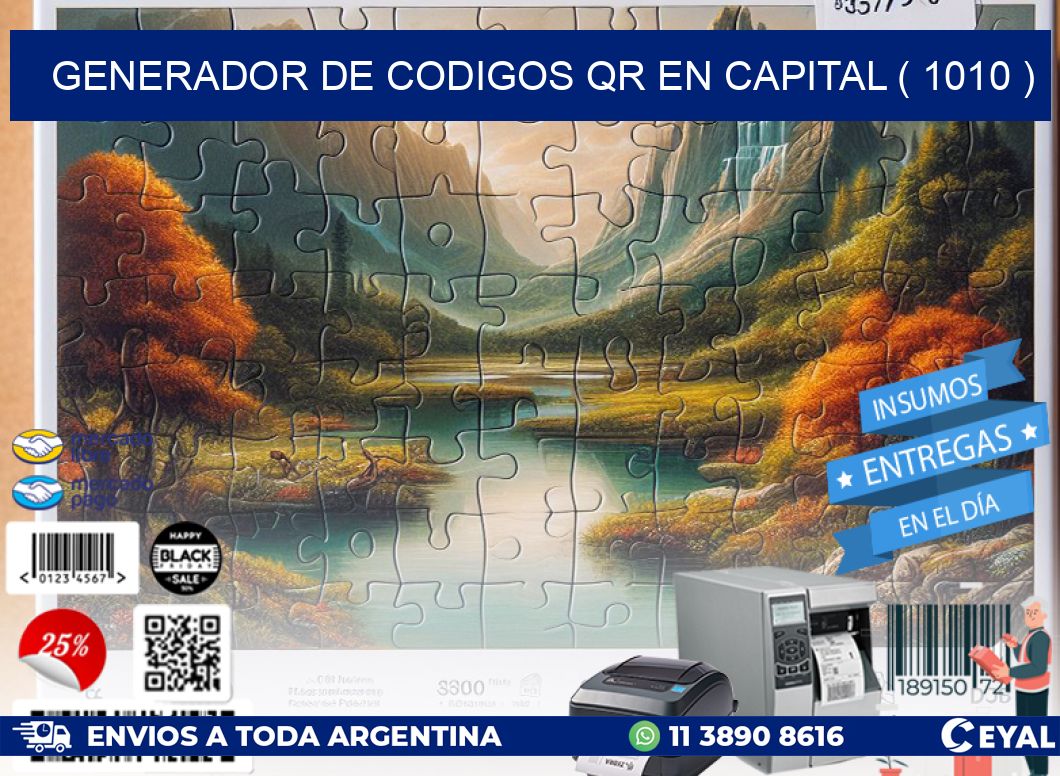 GENERADOR DE CODIGOS QR EN CAPITAL ( 1010 )