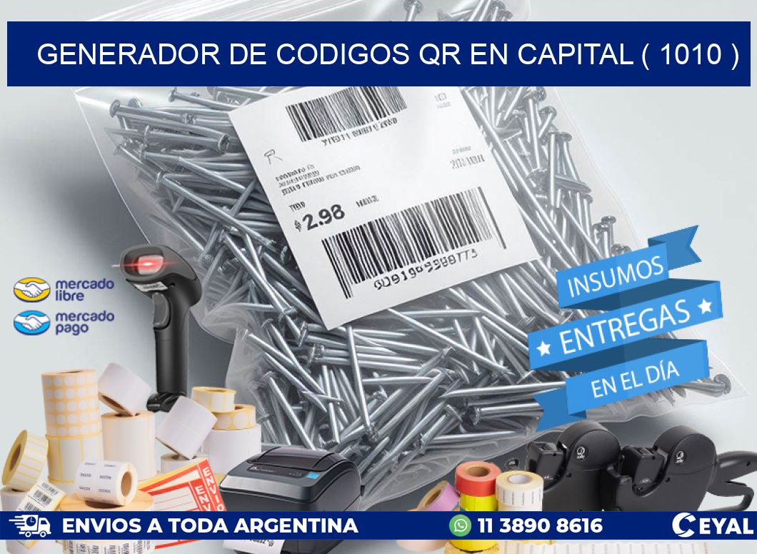 GENERADOR DE CODIGOS QR EN CAPITAL ( 1010 )