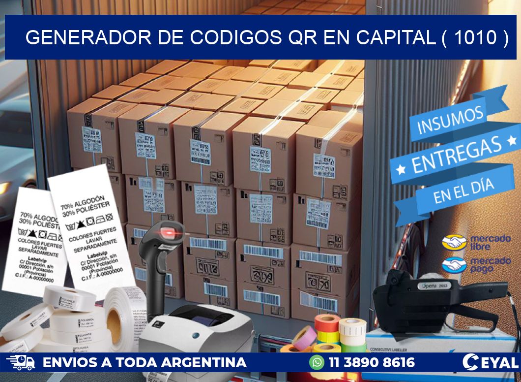 GENERADOR DE CODIGOS QR EN CAPITAL ( 1010 )