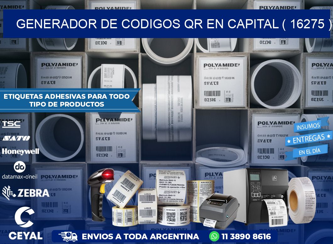 GENERADOR DE CODIGOS QR EN CAPITAL ( 16275 )