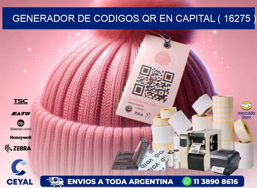 GENERADOR DE CODIGOS QR EN CAPITAL ( 16275 )