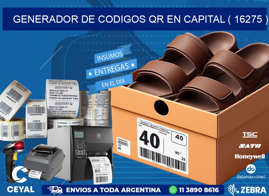 GENERADOR DE CODIGOS QR EN CAPITAL ( 16275 )