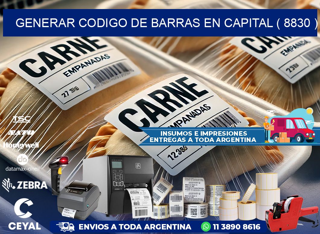 GENERAR CODIGO DE BARRAS EN CAPITAL ( 8830 )