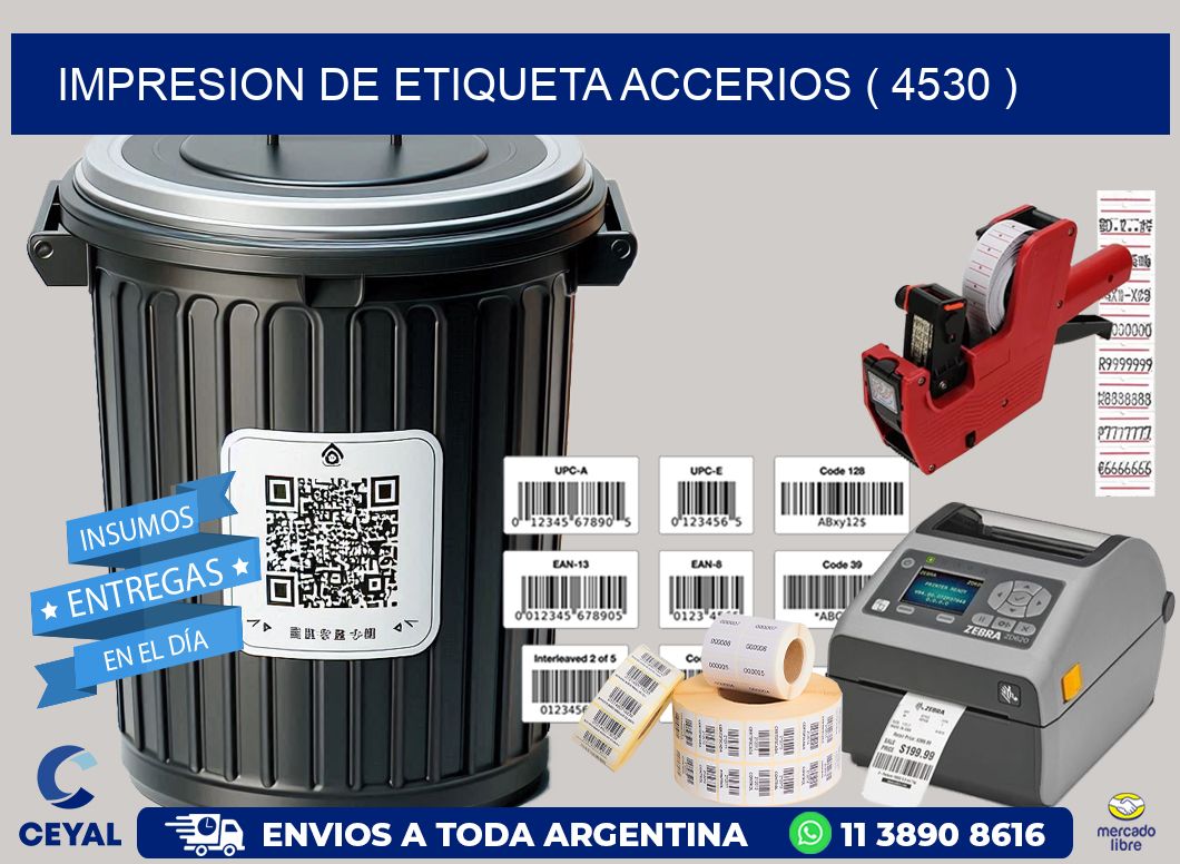 IMPRESION DE ETIQUETA ACCERIOS ( 4530 )