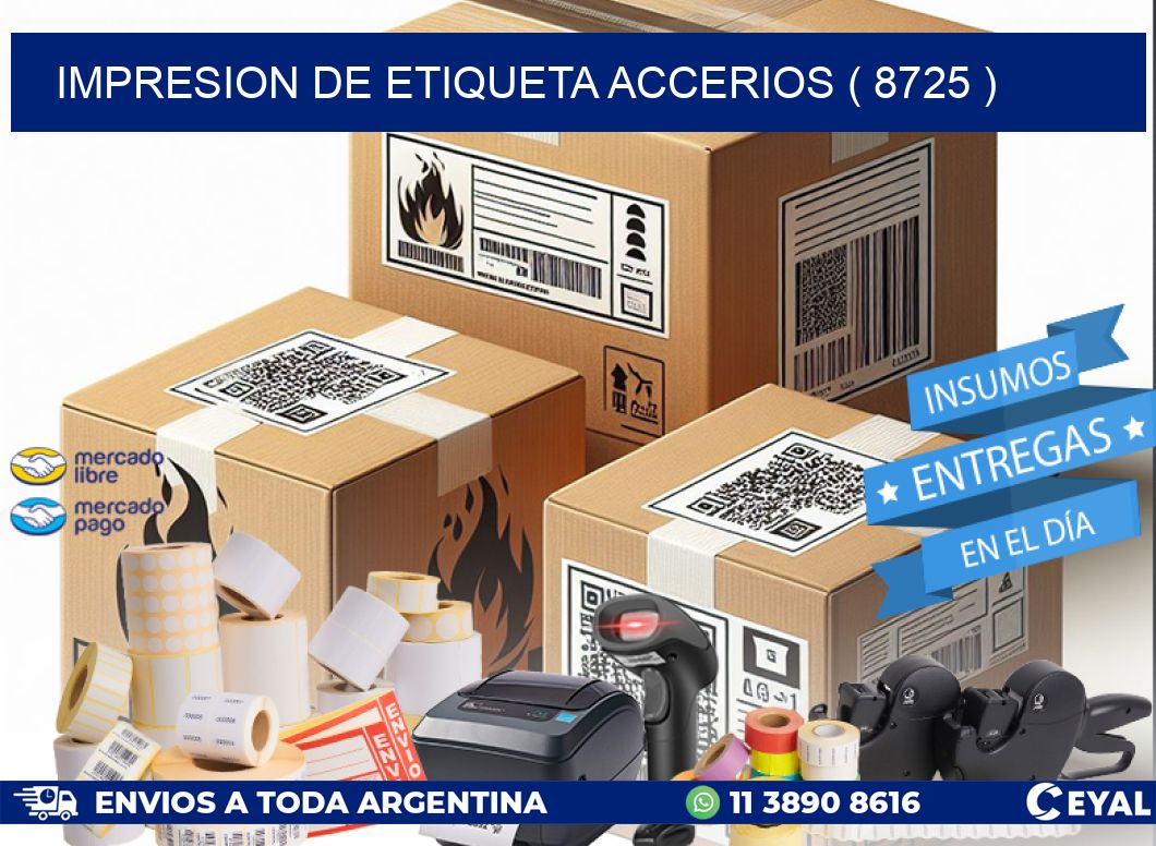 IMPRESION DE ETIQUETA ACCERIOS ( 8725 )