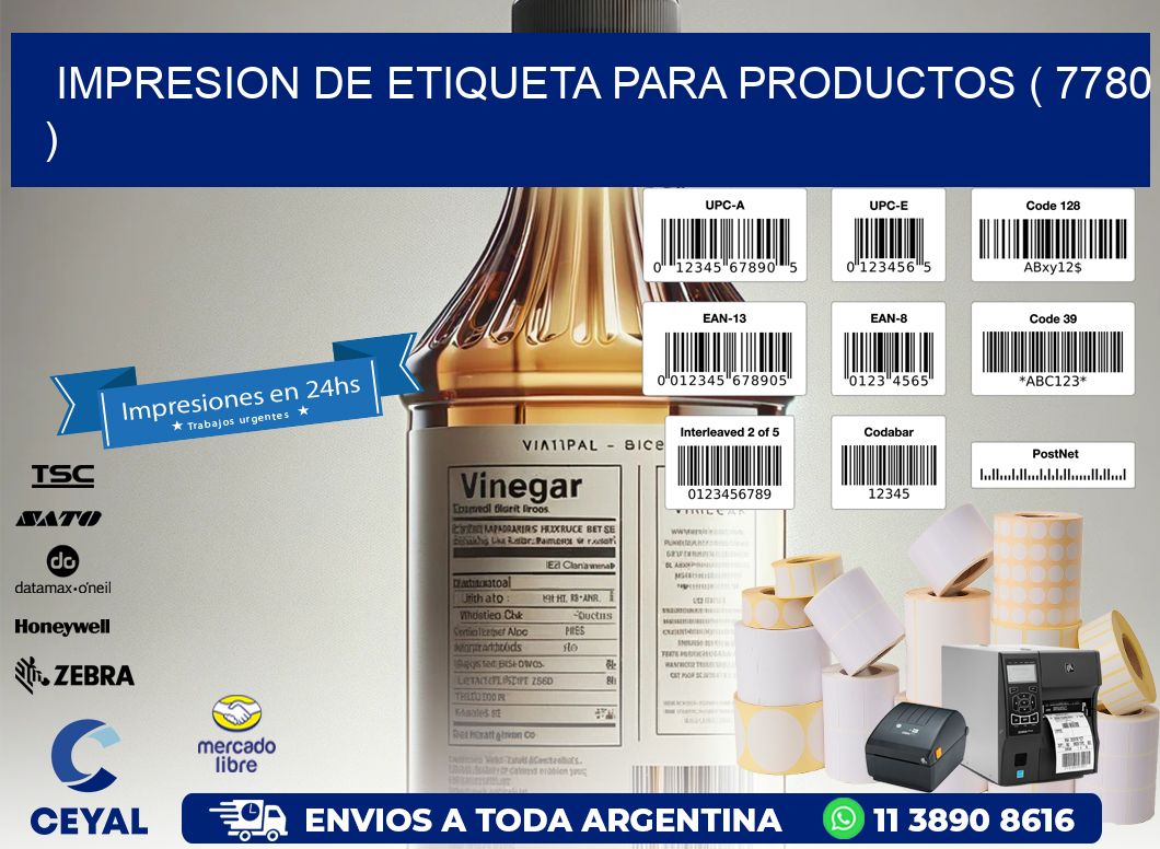 IMPRESION DE ETIQUETA PARA PRODUCTOS ( 7780 )