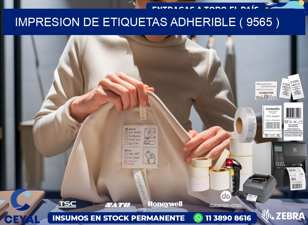 IMPRESION DE ETIQUETAS ADHERIBLE ( 9565 )
