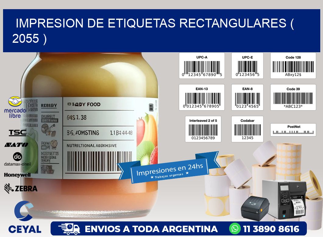 IMPRESION DE ETIQUETAS RECTANGULARES ( 2055 )