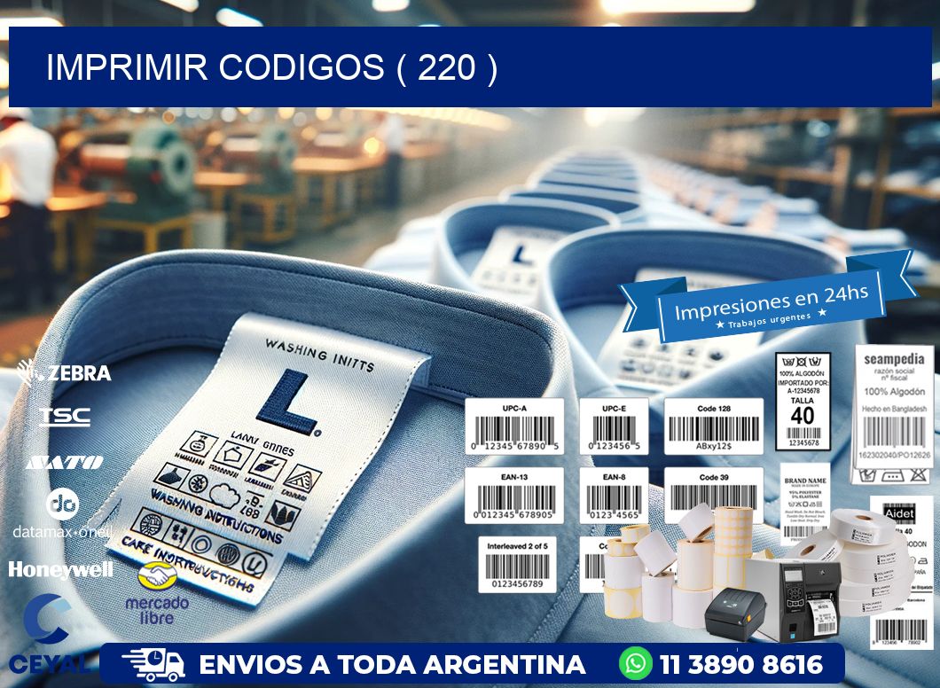 IMPRIMIR CODIGOS ( 220 )