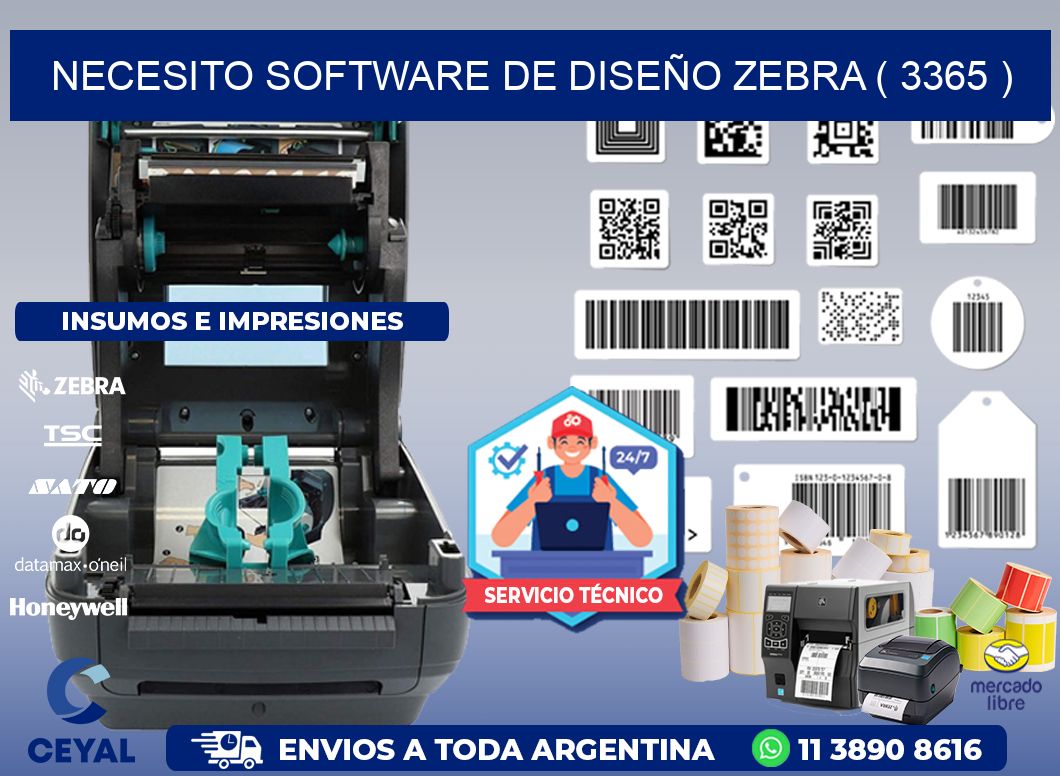 NECESITO SOFTWARE DE DISEÑO ZEBRA ( 3365 )