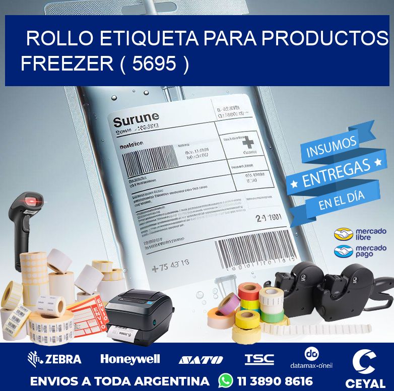 ROLLO ETIQUETA PARA PRODUCTOS FREEZER ( 5695 )