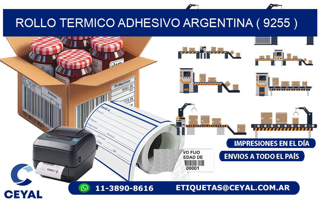 ROLLO TERMICO ADHESIVO ARGENTINA ( 9255 )