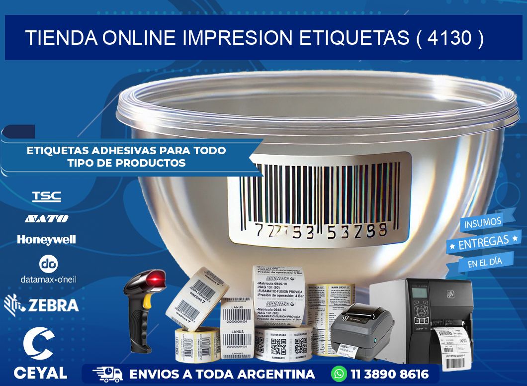 TIENDA ONLINE IMPRESION ETIQUETAS ( 4130 )