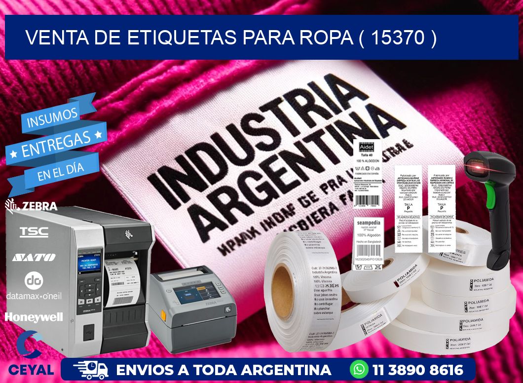 VENTA DE ETIQUETAS PARA ROPA ( 15370 )