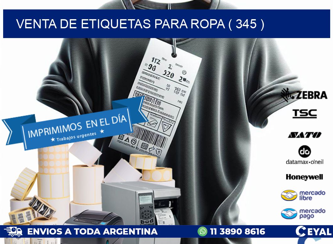 VENTA DE ETIQUETAS PARA ROPA ( 345 )