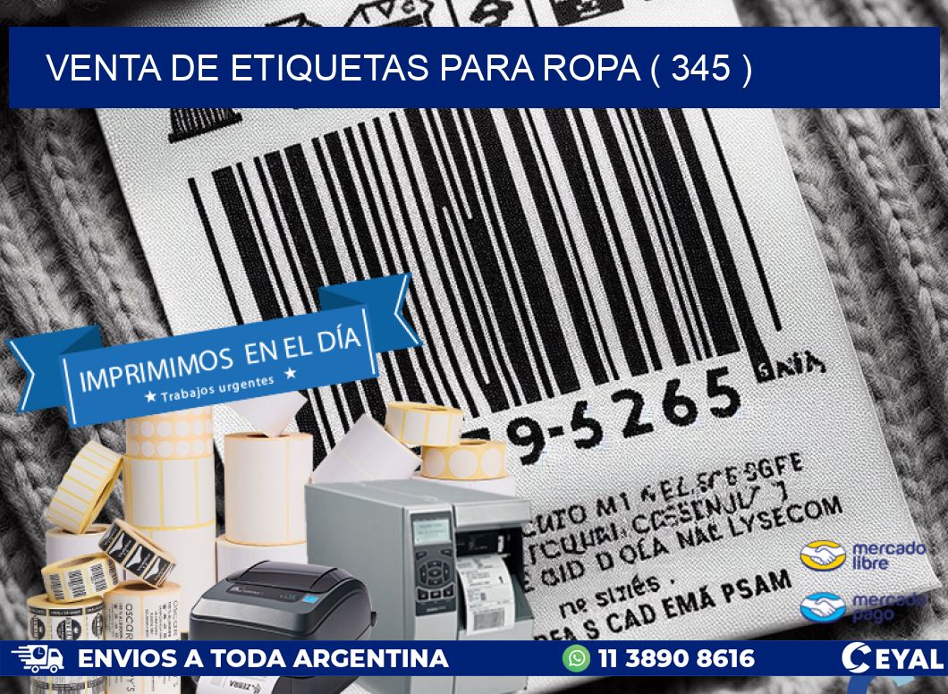 VENTA DE ETIQUETAS PARA ROPA ( 345 )
