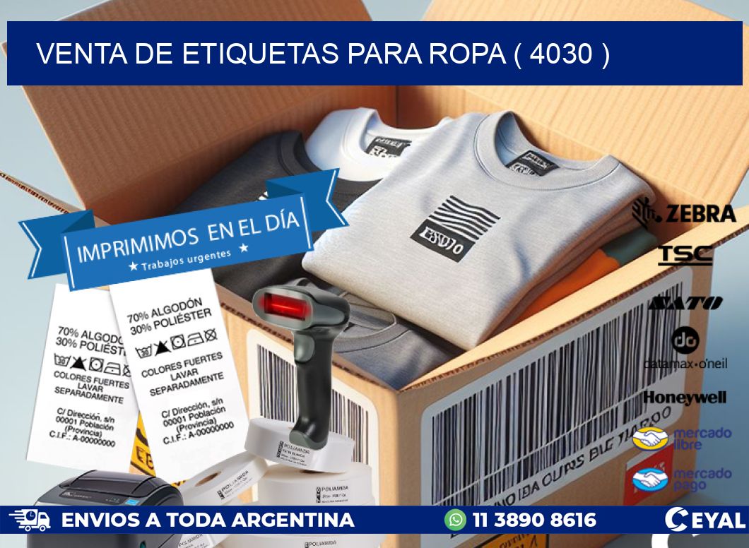 VENTA DE ETIQUETAS PARA ROPA ( 4030 )
