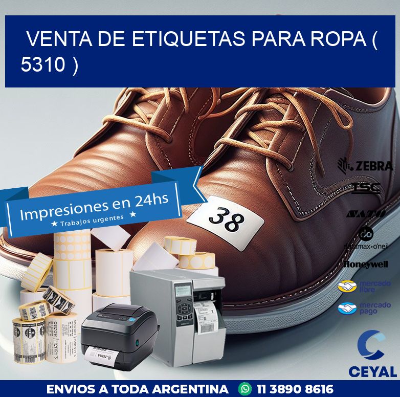 VENTA DE ETIQUETAS PARA ROPA ( 5310 )
