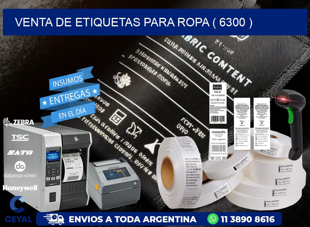 VENTA DE ETIQUETAS PARA ROPA ( 6300 )