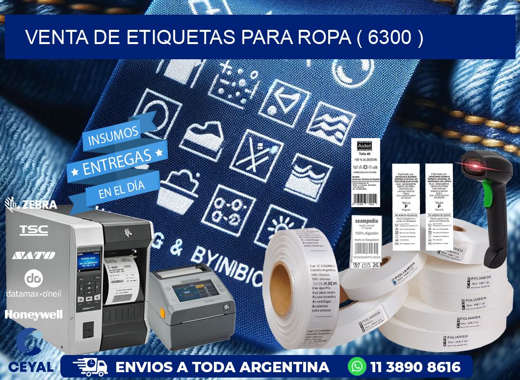 VENTA DE ETIQUETAS PARA ROPA ( 6300 )