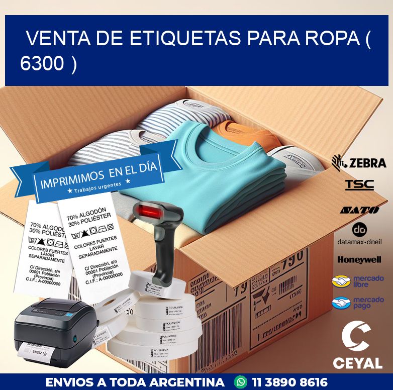 VENTA DE ETIQUETAS PARA ROPA ( 6300 )