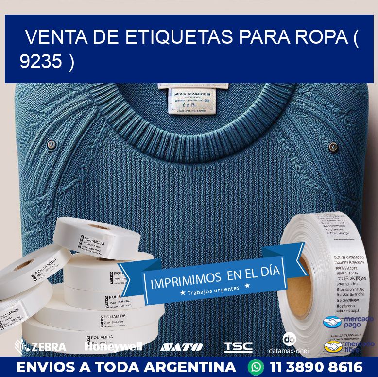 VENTA DE ETIQUETAS PARA ROPA ( 9235 )