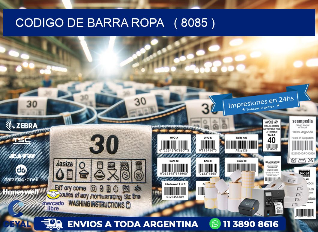 codigo de barra ropa   ( 8085 )