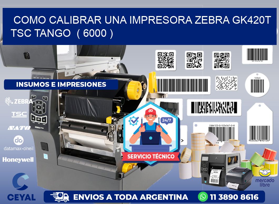 como calibrar una impresora zebra gk420t TSC TANGO  ( 6000 )