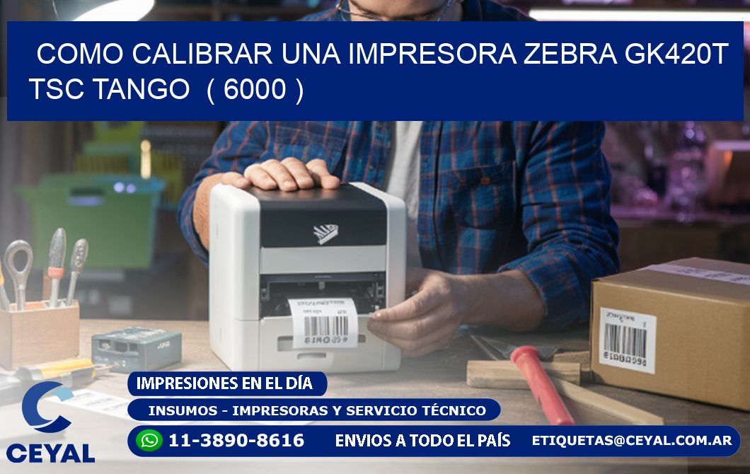 como calibrar una impresora zebra gk420t TSC TANGO  ( 6000 )