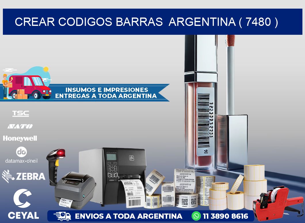 crear codigos barras  argentina ( 7480 )