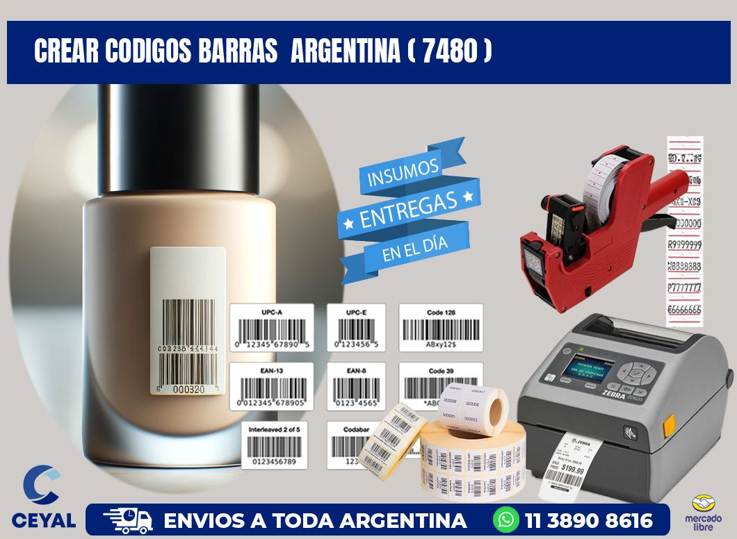 crear codigos barras  argentina ( 7480 )