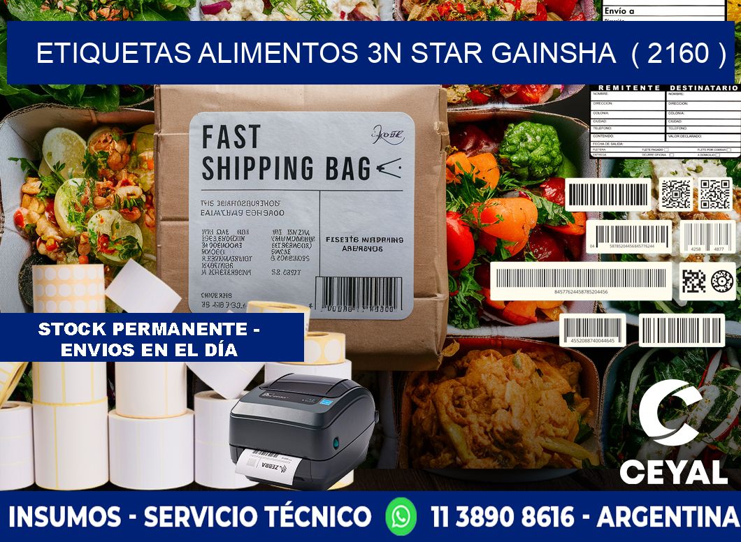 etiquetas alimentos 3n star gainsha  ( 2160 )